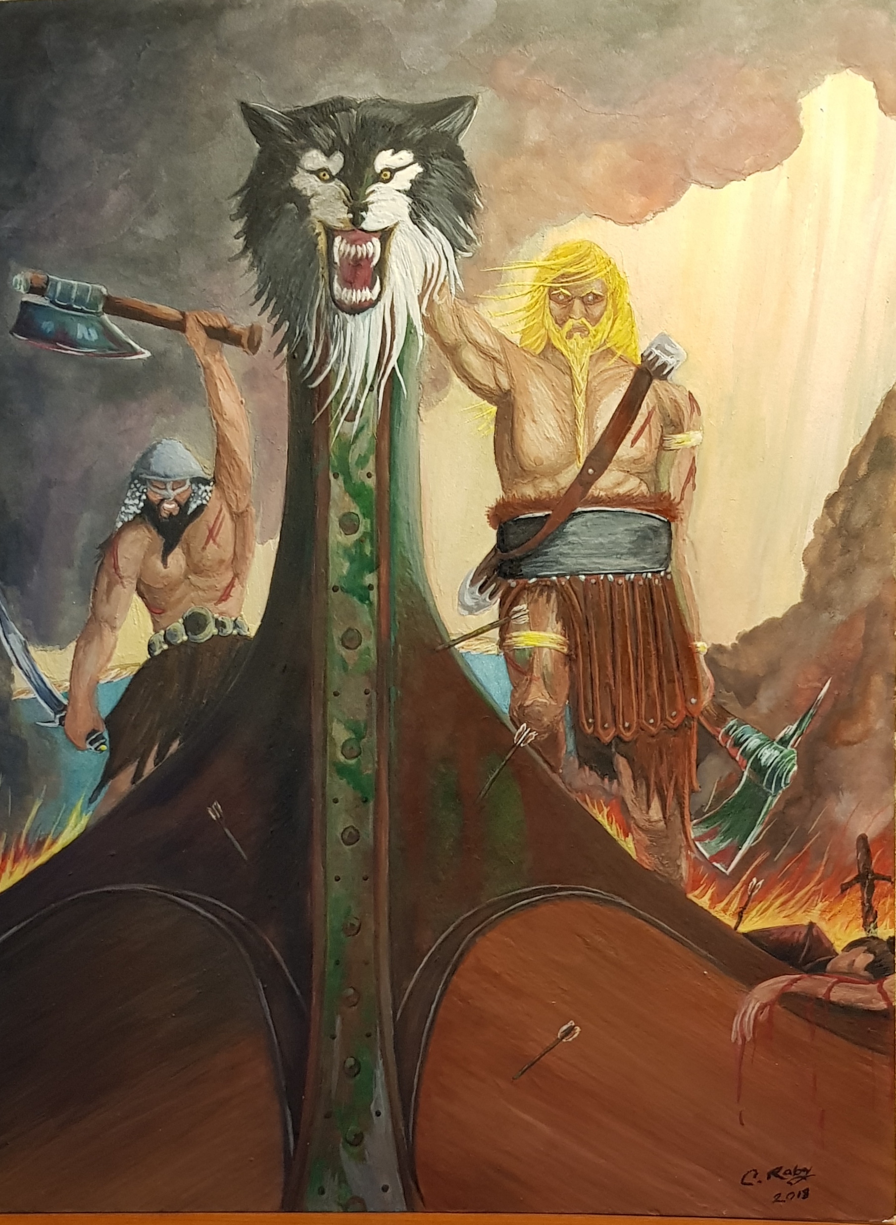 art-Charles-D.-Raby-Vikings Sigurd and Loki