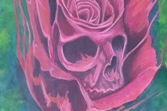 art-Charles-Raby-skullhead-in-rose